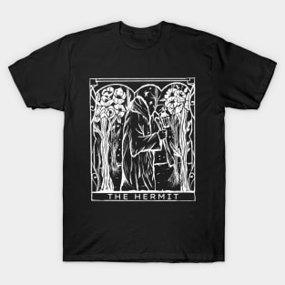 The Hermit, Tarot, Astrology, Pagan, Witchy, Goth T-Shirt